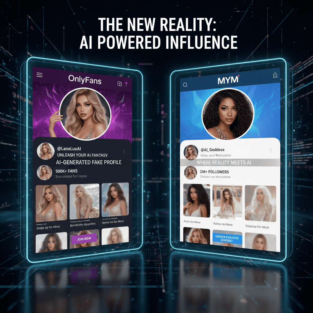 profil numérique généré par IA imitant une présence humaine en ligne