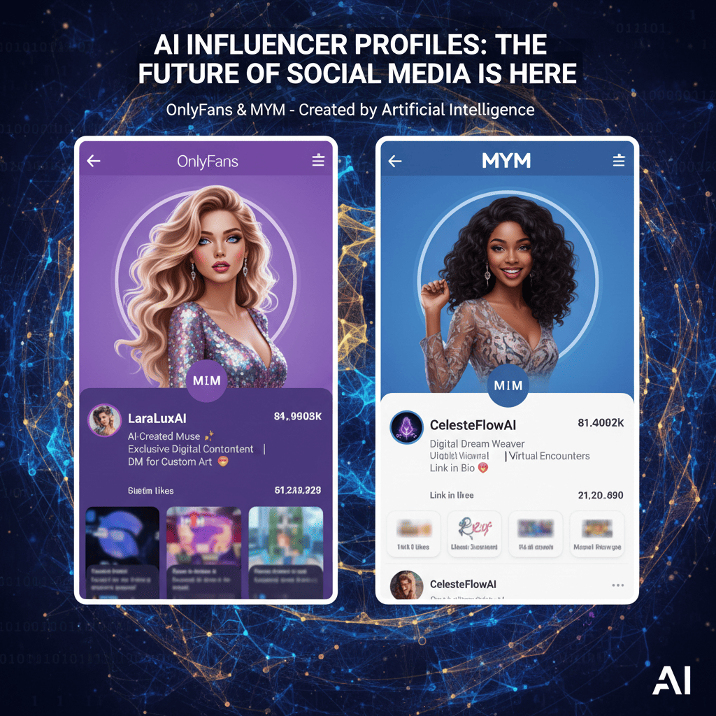 représentation visuelle d’une identité artificielle intégrée aux réseaux sociaux