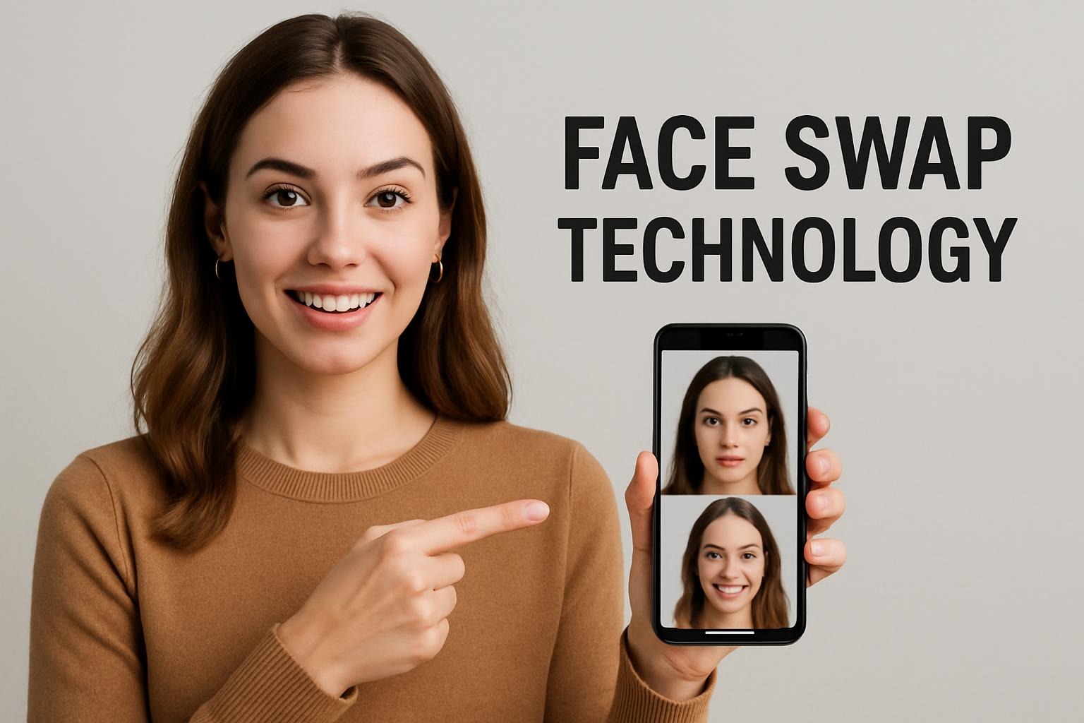 Scène simulée montrant une femme virtuelle dans un environnement de réseau social