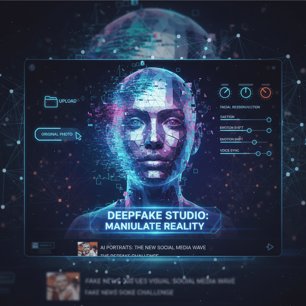 schéma expliquant le fonctionnement d’une synthèse faciale numérique