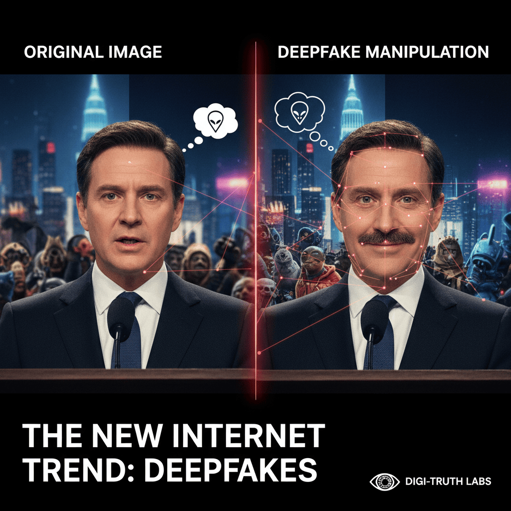 exemple de transformation faciale automatisée avec un rendu réaliste